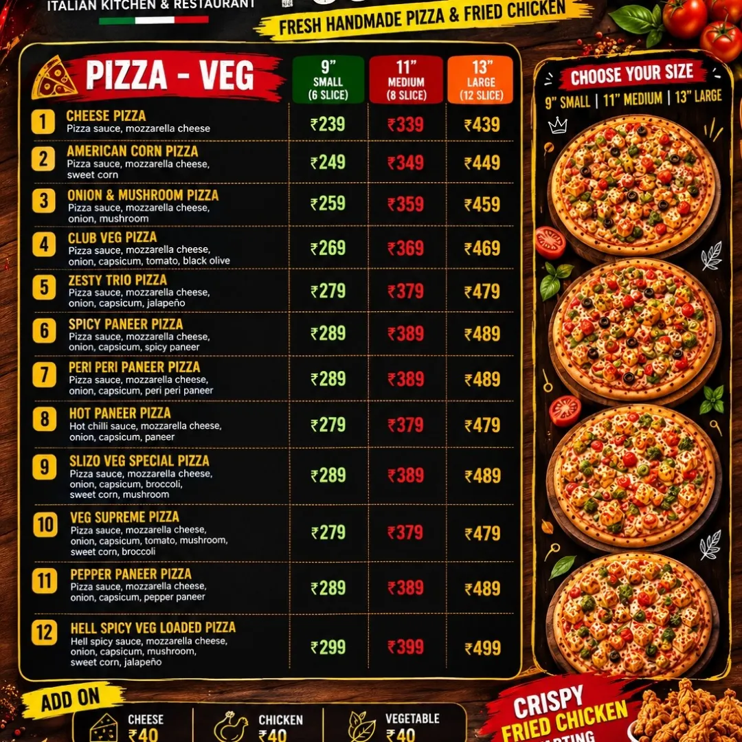 pizza at slizo pizza
