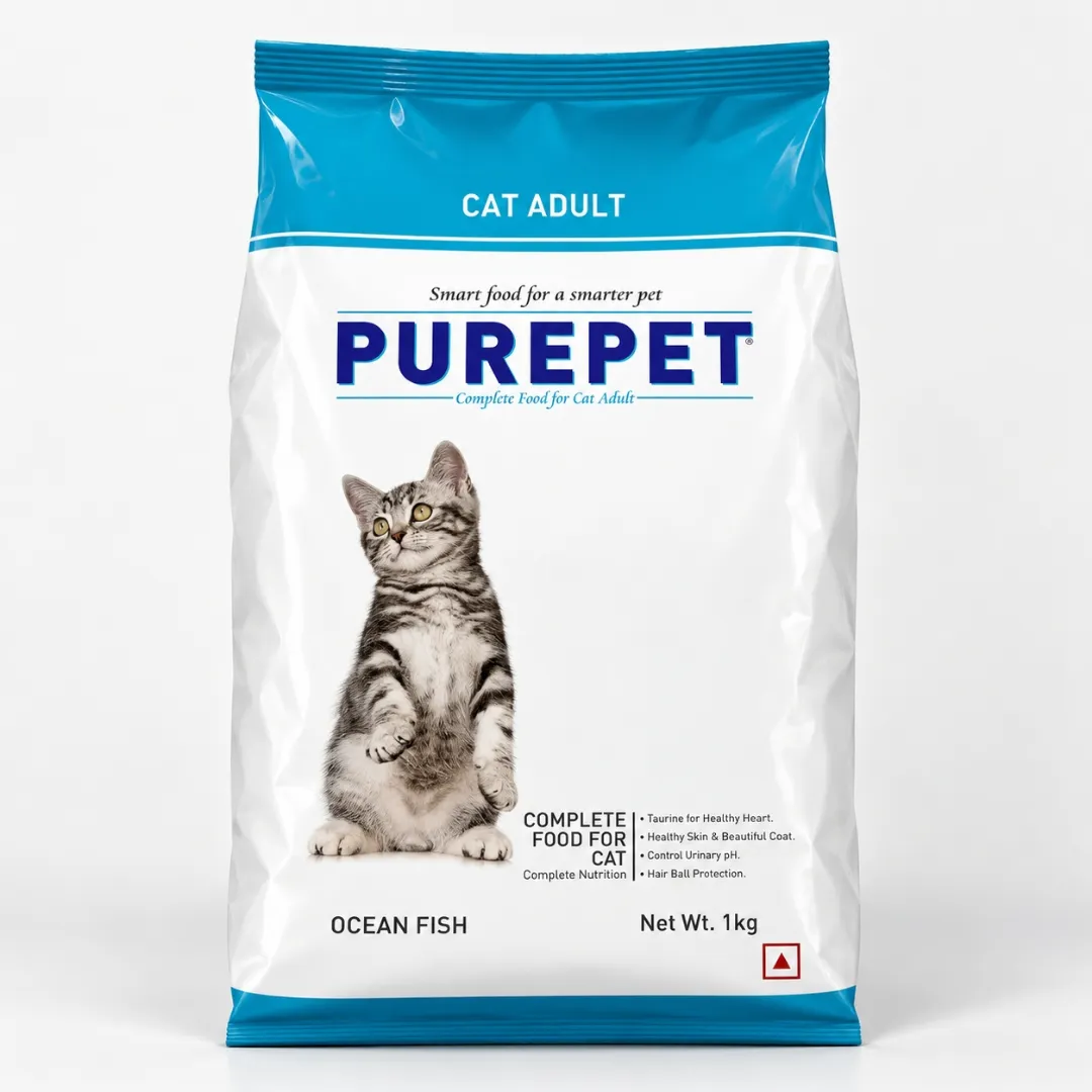 Purepet adult cat food - 1KG at Neer Widgets