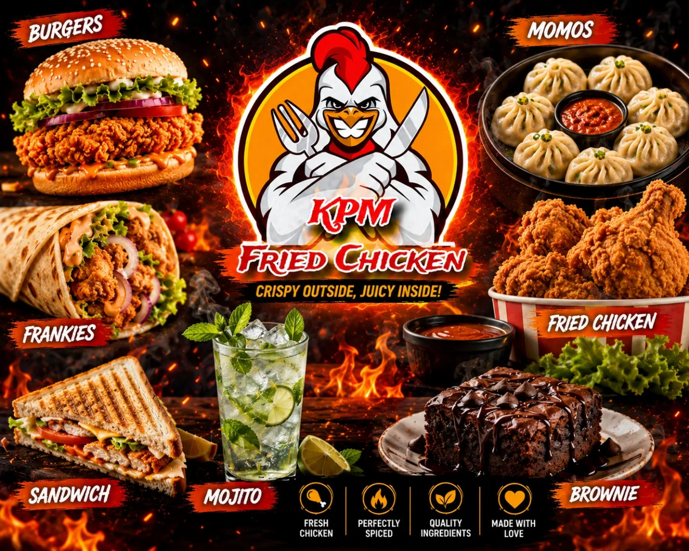 KPM Fried Chicken, Food Carts & Stalls in Komarapalayam