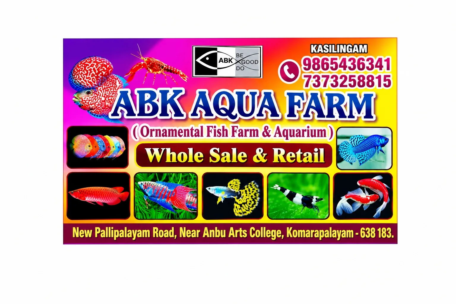 ABK AQUA FARM, Aquarium & Pets in Komarapalayam