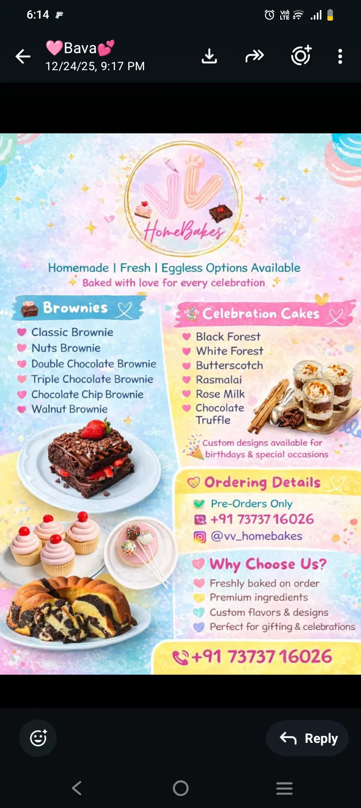 vv_homebakes, Home Bakers in Komarapalayam